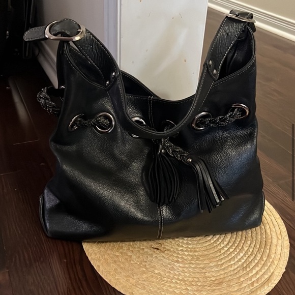 Vintage Leather Hobo Shoulder Bag - Picture 2 of 8